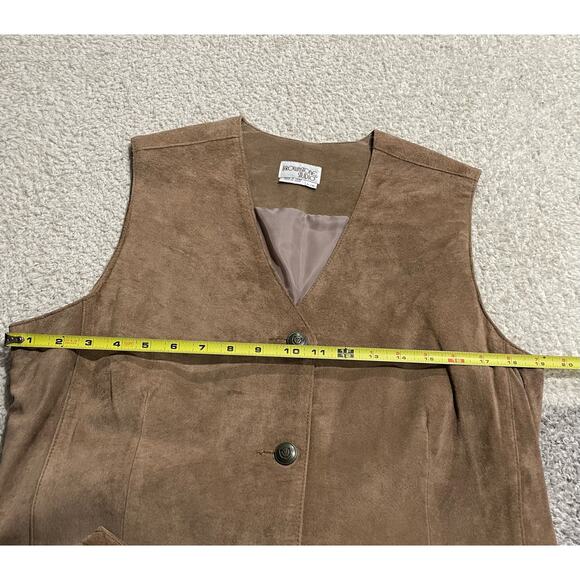 VTG Brownstone Studio Suede Vest 4 Button Women's Size Large 4 Button - Picture 4 of 9